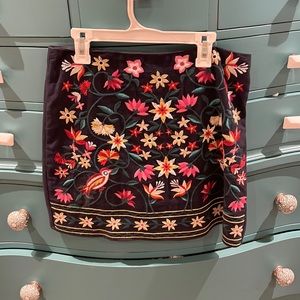 floral mini skirt
